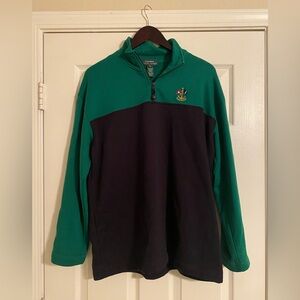 Lauren Ralph Lauren Women’s Pullover 3/4 Zip Green and Black Top. Logo. Medium.